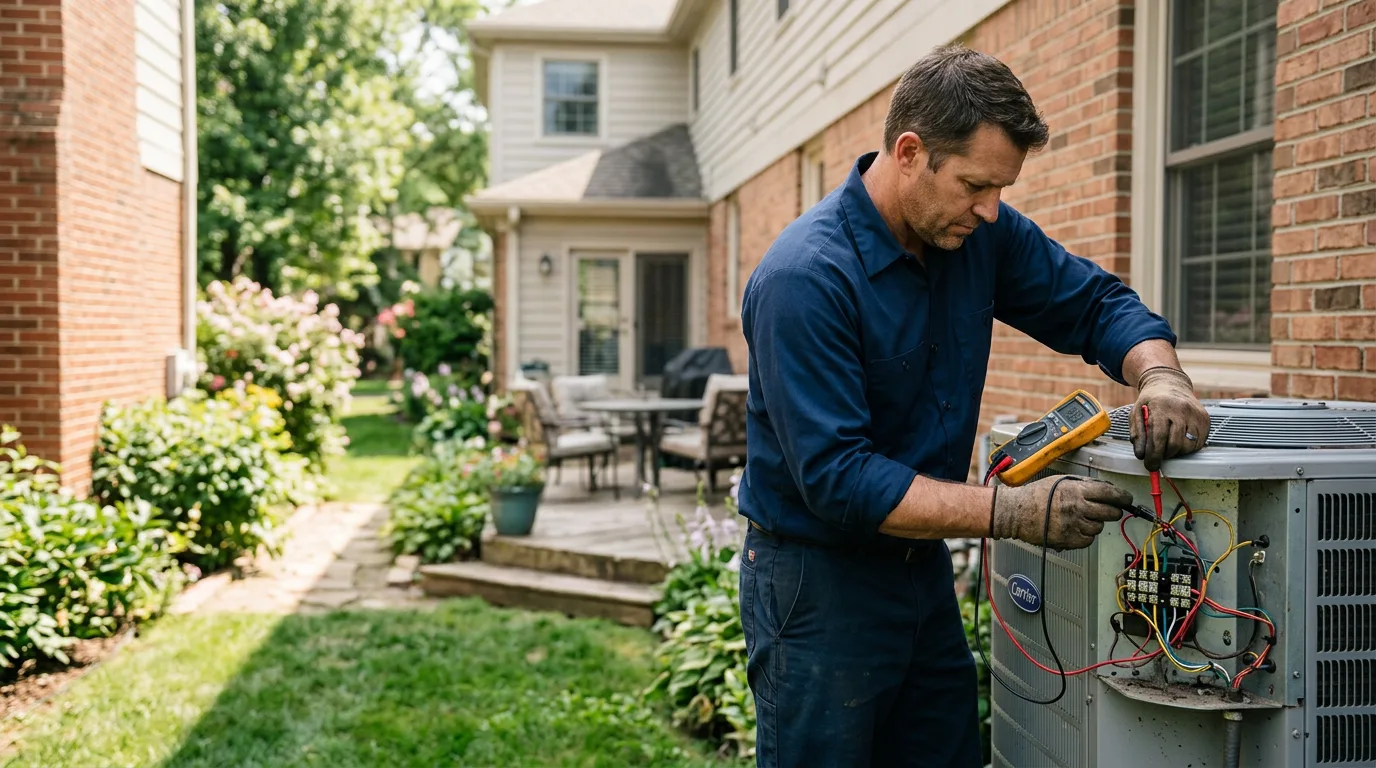 HVAC technician working near Richland, NY
